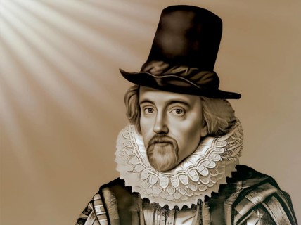 Portrait of Sir Francis Bacon, Baron Baco of Verulam, 1561 - 1626, English lawyer, statesman,