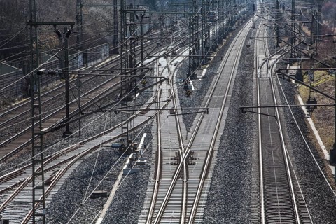 The Hanover–Würzburg high-speed railway, Nörten-Hardenberg, district of Northeim, Lower Saxony,