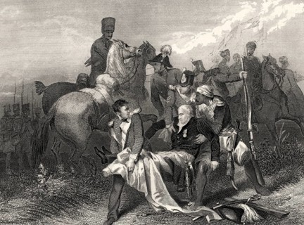 Generalmajor Sir Robert Henry Sale, tödlich verwundet in Moodkee oder Mudki, 1845