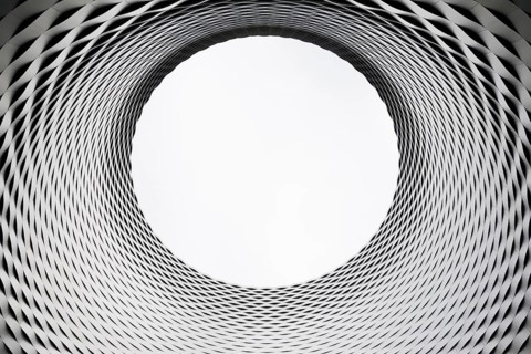 Hall ceiling, modern architecture, new Messe Basel building, architects Herzog and de Meuron,