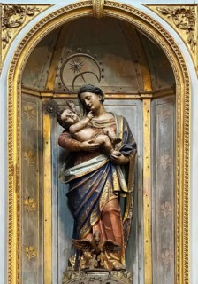 Sacred sculpture of Our Lady of Consolation in the Igreja de S. Jose das Taipas, Church of Saint