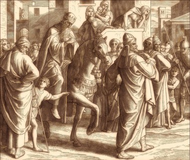 Mordecai Honored, Old Testament, by Julius Schnorr von Carolsfeld
