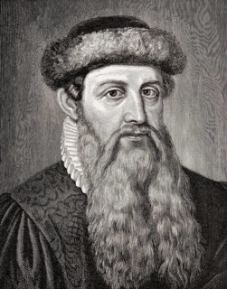Johannes Gensfleisch zur Laden zum Gutenberg, circa 1400, 1468, inventor of the printing press