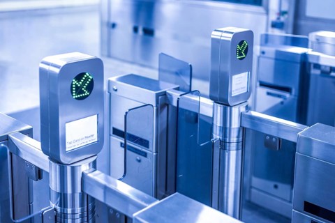 Subway fare machines. Contactless smart card technology in public transportation