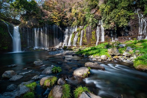 Shiraito Waterfall, long exposure, Fuji-Hakone-Izu National Park, Yamanashi Prefecture, Japan