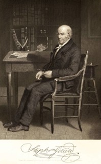 Stephen Girard (1750-1831) successful merchant and banker, great private wealth, USA, room,