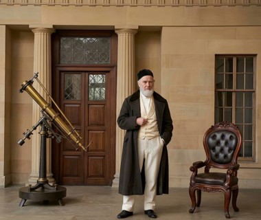 Portrait of Carl Friedrich Gauss at the Göttingen Observatory, mathematician, astronomer,