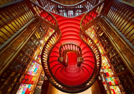 Livraria Lello, the Lello bookstore is one of the most beautiful bookstores in the world, interior