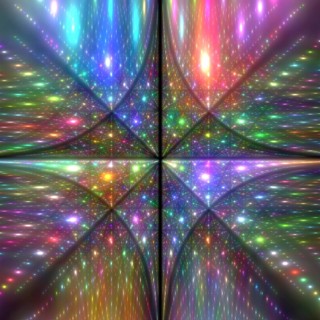 A vibrant digital artwork featuring a kaleidoscope of multicolored lights, creating an abstract