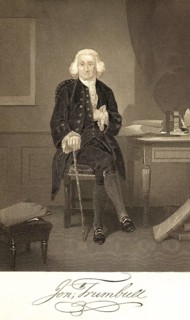 Jonathan Trumbull, also Trumble (1710-1785) politician, governor of Connecticut in colonial times,