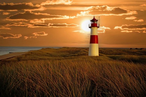Germany, Schleswig-Holstein, The Lighthouse of List, Ostellenbogen, Sylt Island, Sylt Island,
