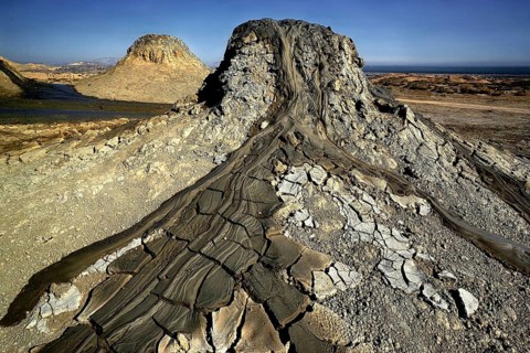 Azerbaijan, volcanoes, mud volcanoes, Qobustan district, Azerbaijan