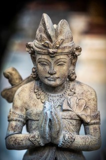Praying temple figure, temple, Hinduism, sculpture, culture, meditation, peace, Bali, Indonesia
