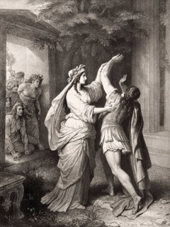 Iphigenia, scene from Iphigenia in Tauris, Johann Wolfgang von Goethe, after Wilhelm von Kaulbach