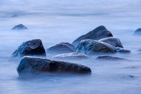 Evening on the chalk coast in Jasmund National Park, Rügen, Sassnitz, Mecklenburg-Western
