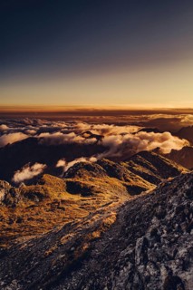 Sunrise hike on the Hochplatte in the Ammergau Alps, Ammergebirge in the Allgäu, Bavaria, Germany