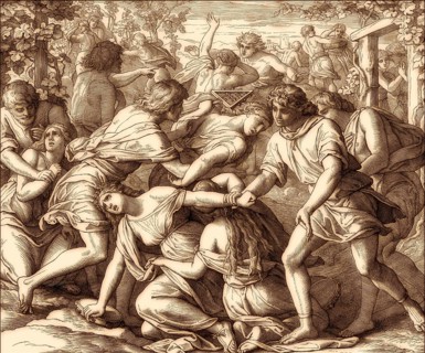 Benjaminites Seize Wives from Shiloh, Old Testament, by Julius Schnorr von Carolsfeld