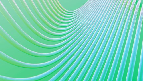 Abstract image featuring dynamic curved light lines set against a smooth green gradient backdrop