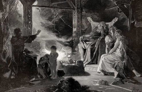 A pagan priest announces the Christmas gospel