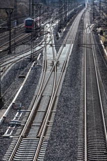 The Hanover–Würzburg high-speed railway, Nörten-Hardenberg, district of Northeim, Lower Saxony,