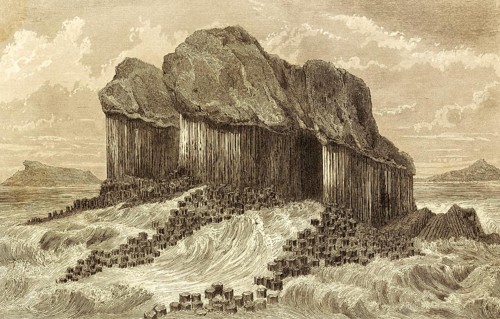 Isle of Staffa, Fingal's Cave, Staffa Island with Fingal Cave, Scotland, Inner Hebrides, Felix