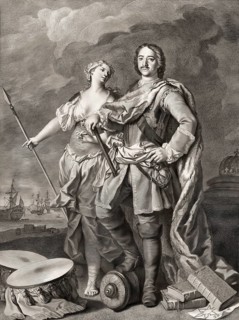 Allegorical portrait of Peter I of Russia, Peter the Great, Pyotr Alexeyevich Romanov, 1672-1725,