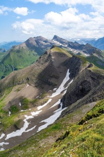 View from the summit of Faulhorn, mountain landscape, Bernese Alps, Bernese Oberland, Switzerland