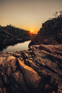 Sunrise Edith Falls in northern Australia, Australia