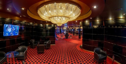 Casino gambling blackjack and slot machines waiting for gamblers and tourist to spend money