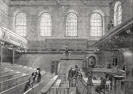 Interior view of High Court of Justiciary, Edinburgh, Scotland, 19th century