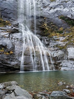 Cascata Grande waterfall, Bignasco, Maggia Valley, Canton Ticino, Switzerland
