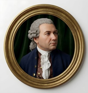 Portrait of Friedrich Gottlieb Klopstock in middle manhood, symbolic image poet, poet, writer,