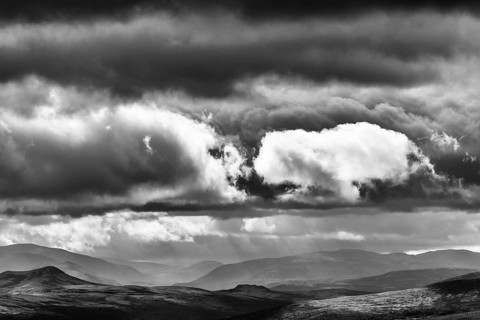 Cloud atmosphere in the mountains, Alvdal Vestfjell, Hedmark, Innlandet, Norway, August 2025