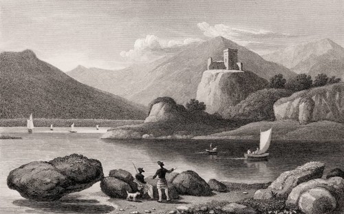 Dunollie Castle, Oban, Argyll, 19th century, from Modern Athens by Th. H. Shepherd