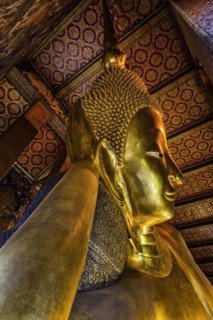 The reclining Buddha in Wat Pho temple, reclining, rest, resting, Buddhism, religion, world