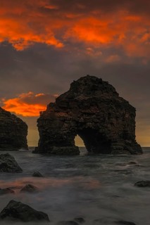 Sunset at Playa de los Roques, Puerto De La Cruz, Tenerife, Spain