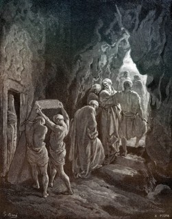 Burial of Sarah at Machpelah, woodcut by Gustave Doré