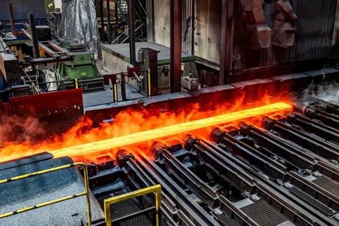 Thyssenkrupp Warmwalzwerk, reverse rolling process, Hohenlimburg, Hagen, North Rhine-Westphalia,