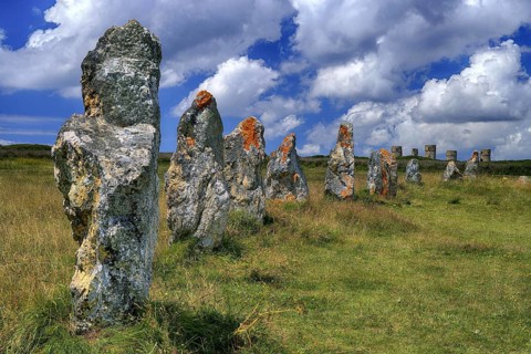 France, Brittany, Allignements, Camaret sur Mer, stone rows, Brittany, France