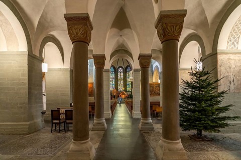 Interior of St. Peter's Church in Soest, North Rhine-Westphalia, Germany