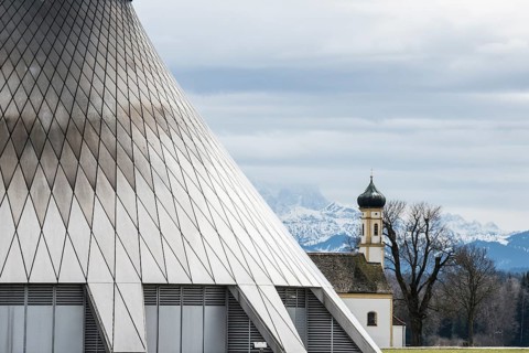 Radarstation, antennas der earth station Raisting, St. Johann Kapelle, Upper Bavaria, Bavaria,