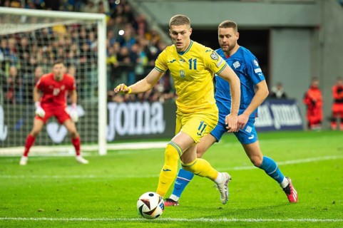 WROCLAW, POLAND - MARCH 26, 2024: Qualifications for UEFA Euro 2024. Final play-off match Ukraine -