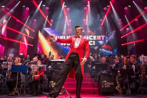 LUBIN, POLAND - AUGUST 31, 2018: The Great Freedom Concert of the 100th anniversary of independence