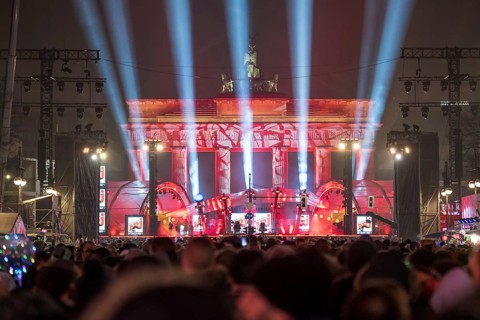 BERLIN, GERMANY - DECEMBER 31, 2018: New Year Eve concert and celebrations taking place between