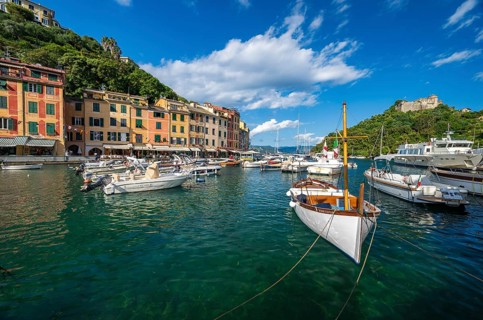Boats in Portofino Harbour, Portofino, Liguria, Italy
