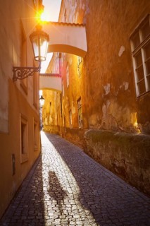 Prague old city street. Prague, Czech Republic