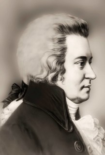 Wolfgang Amadeus Mozart, 1756 – 1791, composer of classical music, First Viennese School, digitally