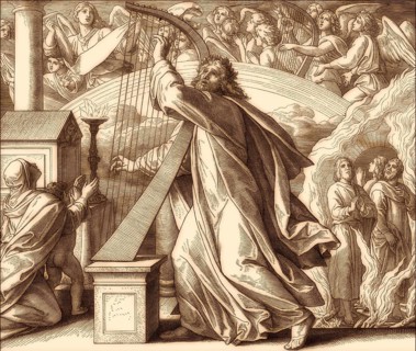 David the Psalmist, Old Testament, by Julius Schnorr von Carolsfeld