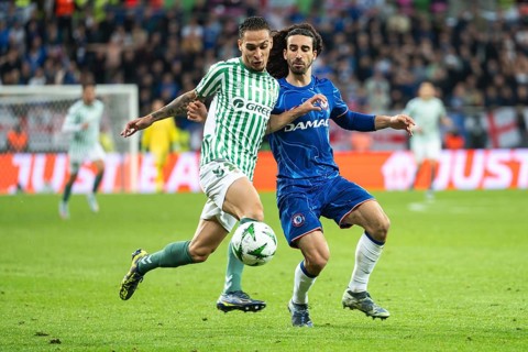 WROCLAW, POLAND - MAY 28, 2025: UEFA Conference League Final Football match Real Betis - Chelsea.
