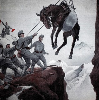 1st World War, Overcoming terrain difficulties during ammunition transport and horse transport in
